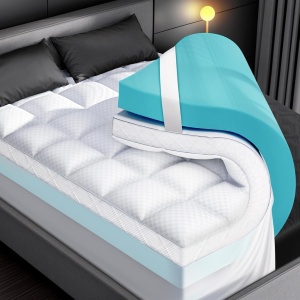 Biteany Queen Mattress 10 Inch, Hybrid Mattress in a Box with Pocket Springs for Support, Odor-Free, Cooling Comfort, Medium-Firm